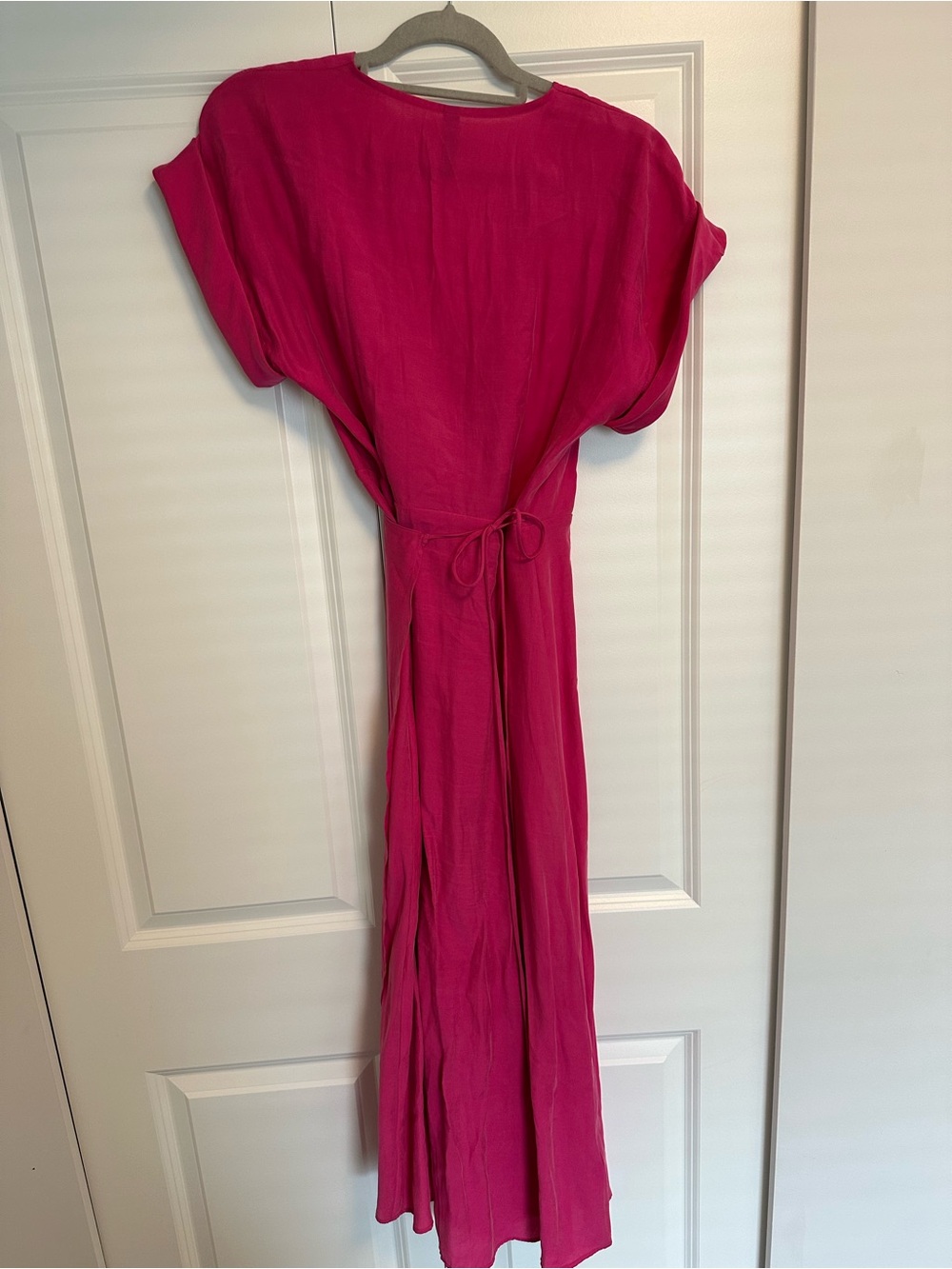 Mango Hot Pink Wrap-Style Maxi Dress - Picture 4 of 5
